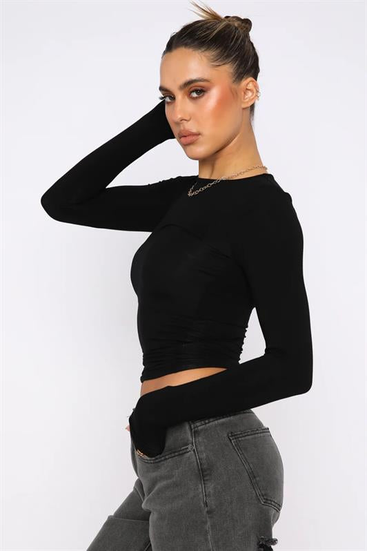 MDX Black Basic Slim Women's Bodysuit MG1994 - Wichita