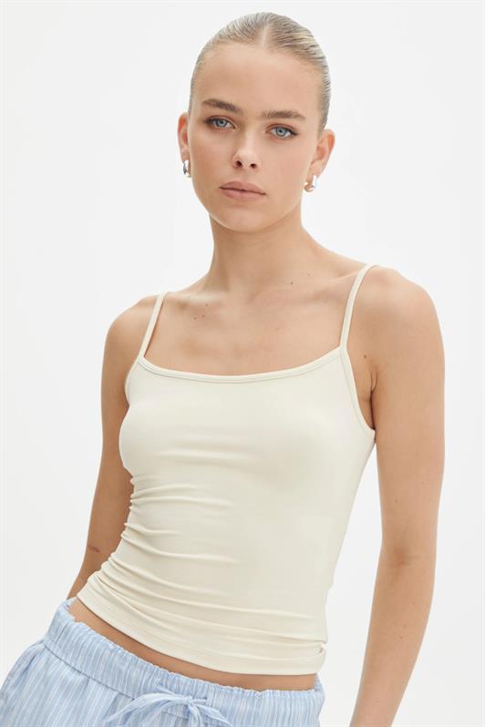 MDX Ecru Basic Women's Tank Top MG2094 - Battipaglia
