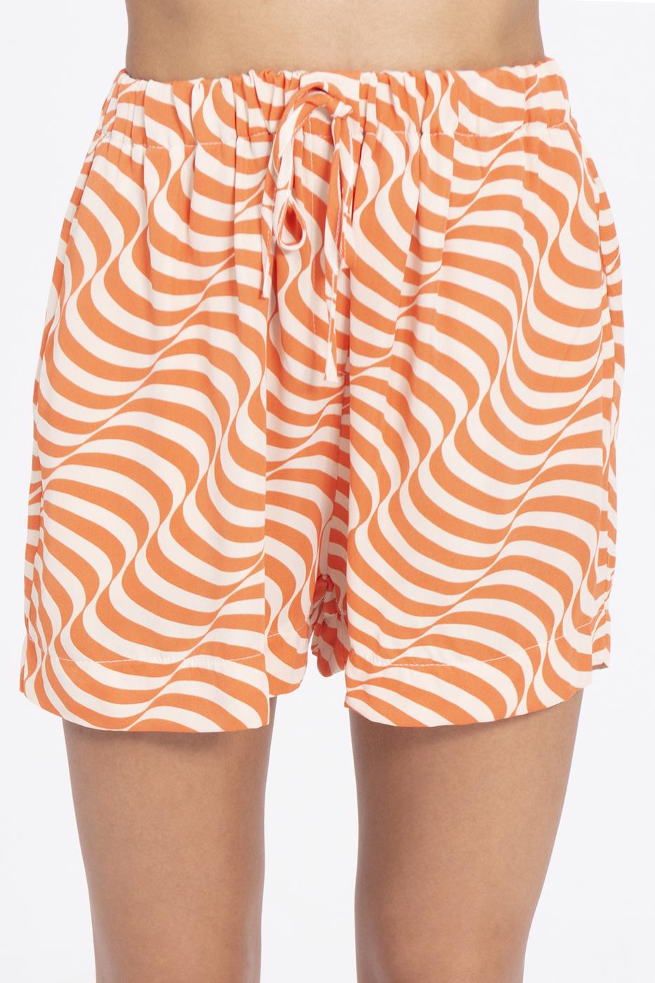 BSL Women Wave Pattern Loose Short - Brookfield