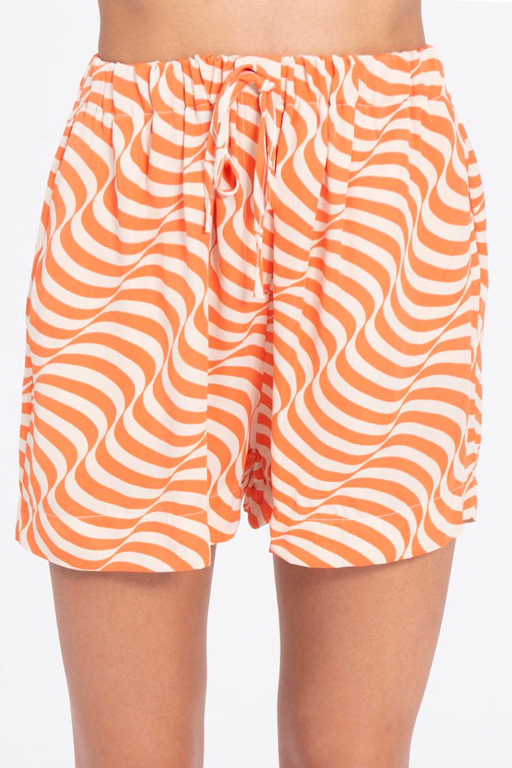 BSL Women Wave Pattern Loose Short - Brookfield