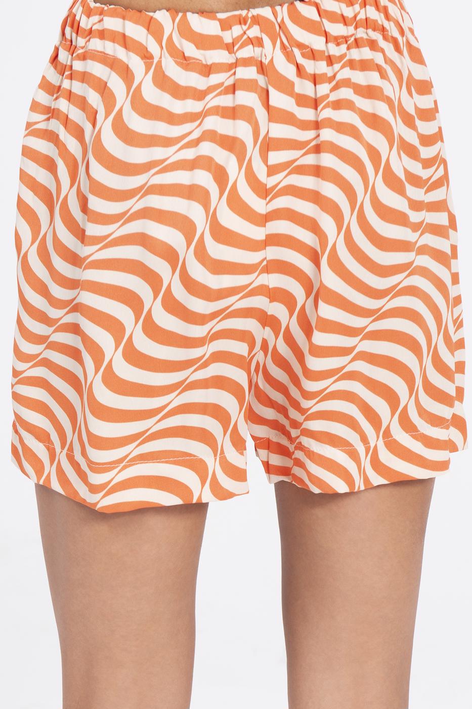 BSL Women Wave Pattern Loose Short - Brookfield