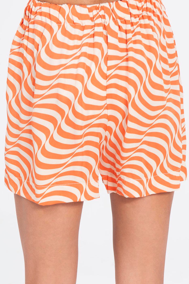 BSL Women Wave Pattern Loose Short - Brookfield