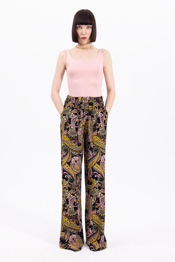 BSL Women Loose Fit Printed Pants - Nuremberg
