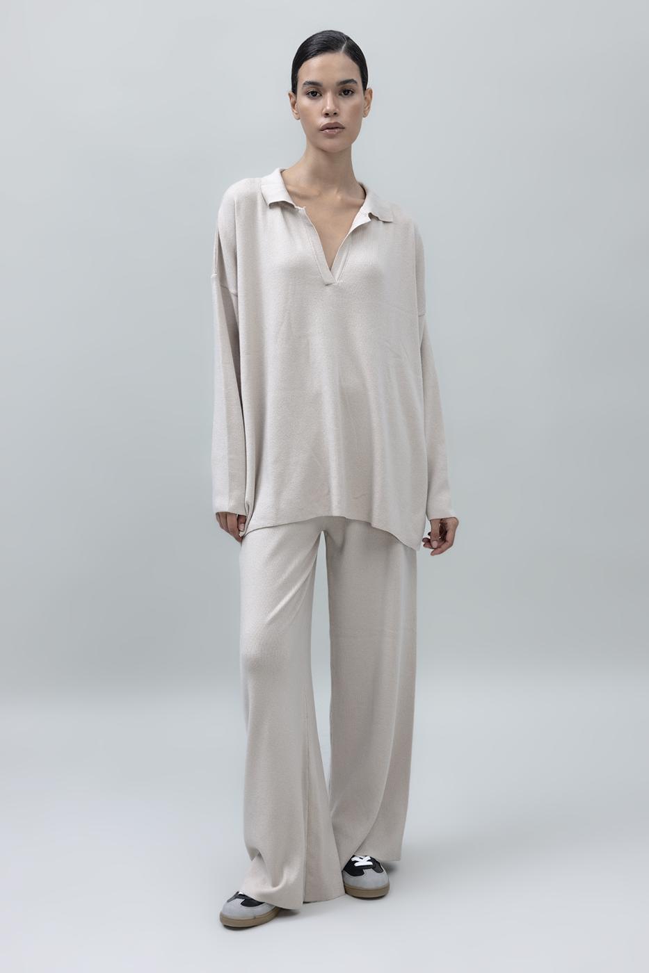 BSL Women Wide Leg Knit Pants - Coeur dAlene
