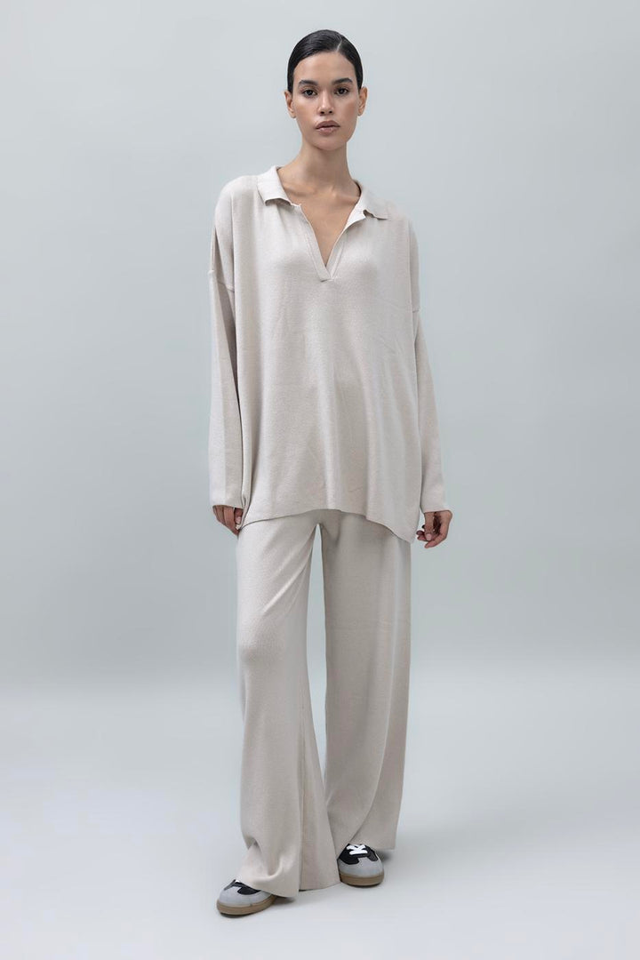BSL Women Wide Leg Knit Pants - Coeur dAlene
