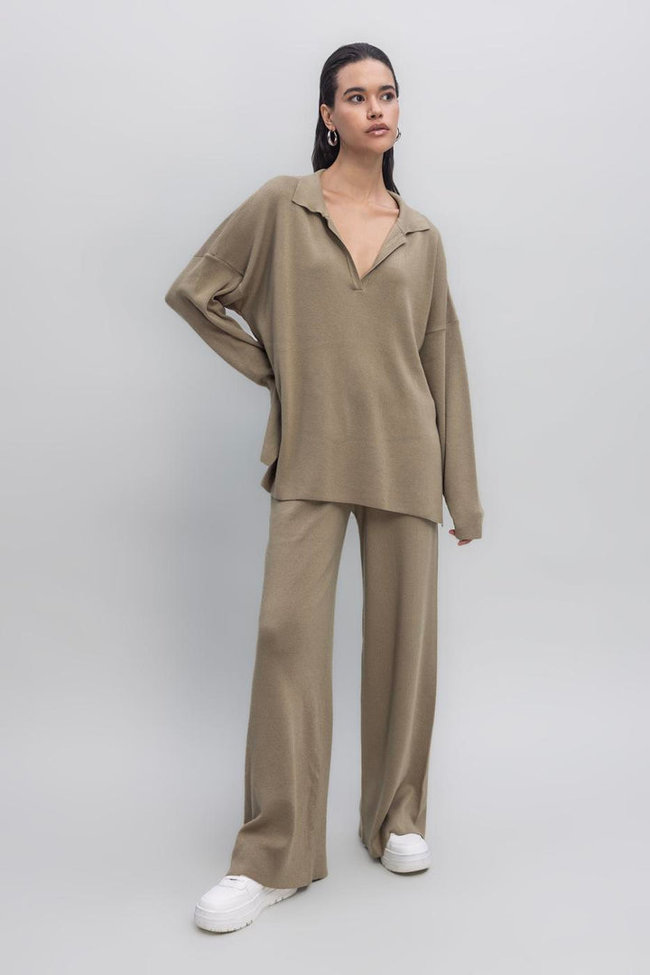 BSL Women Wide Leg Knit Pants - San Pedro Mixtepec