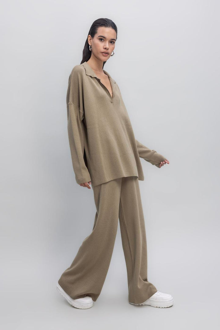 BSL Women Wide Leg Knit Pants - San Pedro Mixtepec