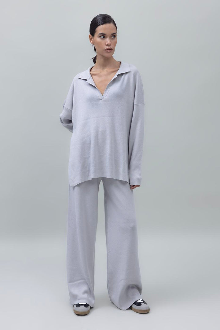 BSL Women Wide Leg Knit Pants - Farmington