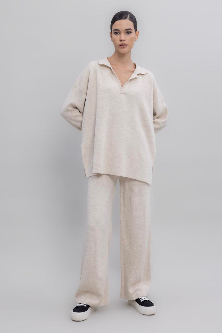 BSL Women Wide Leg Knit Pants - Finchley