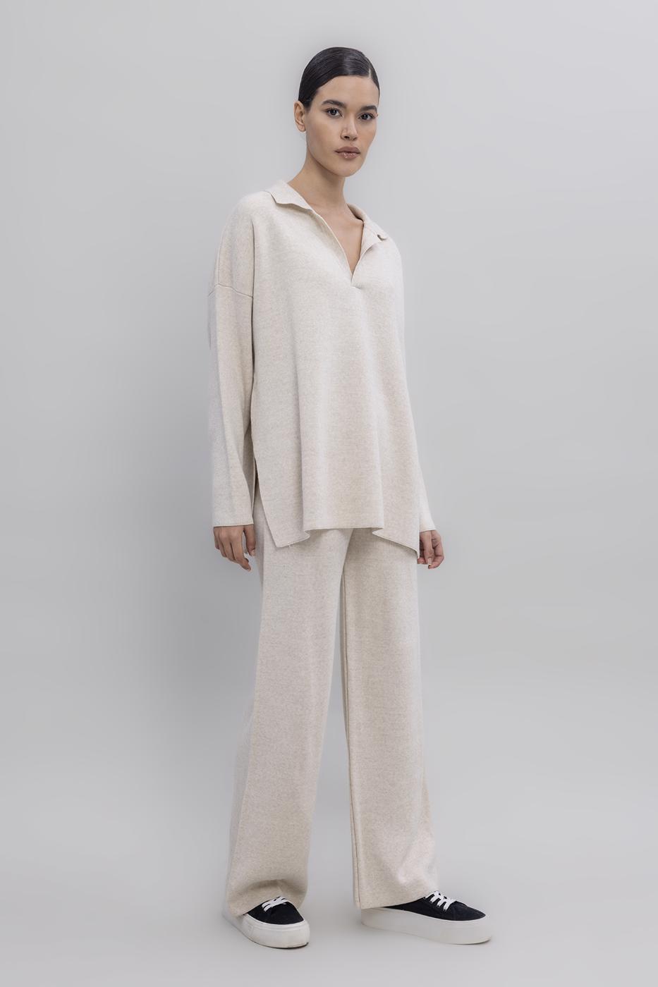 BSL Women Wide Leg Knit Pants - Finchley