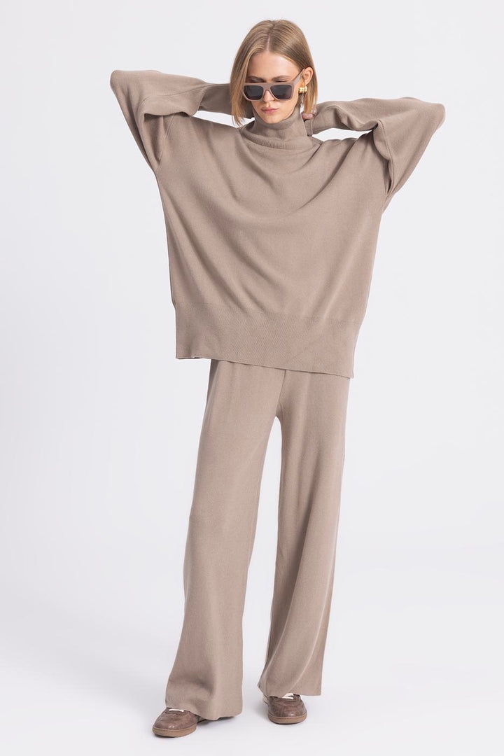 BSL Women Wide Leg Knitwear Trousers - Wilrijk