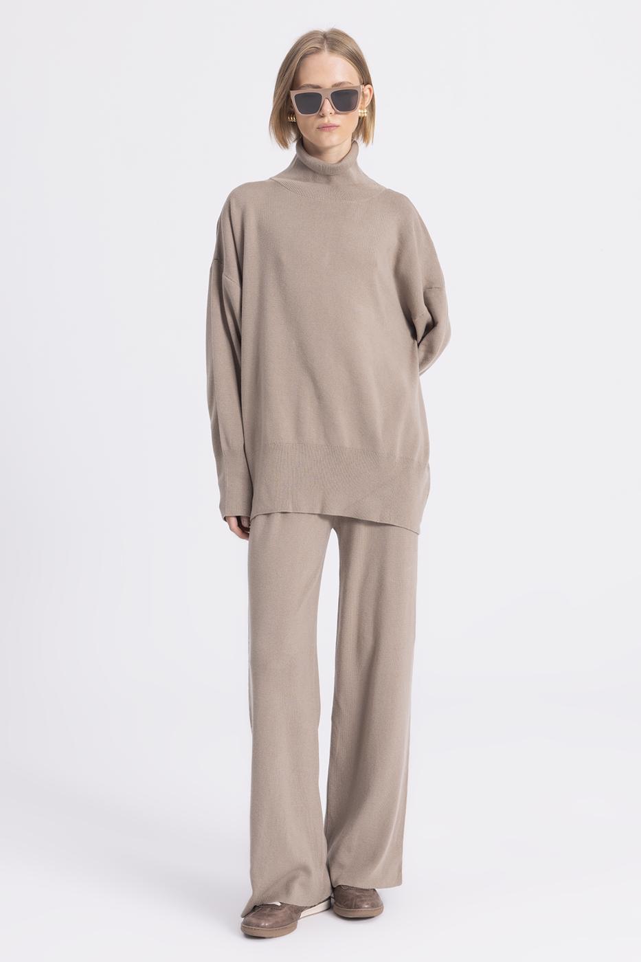 BSL Women Wide Leg Knitwear Trousers - Wilrijk