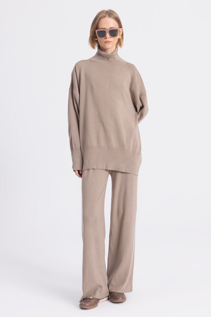 BSL Women Wide Leg Knitwear Trousers - Wilrijk