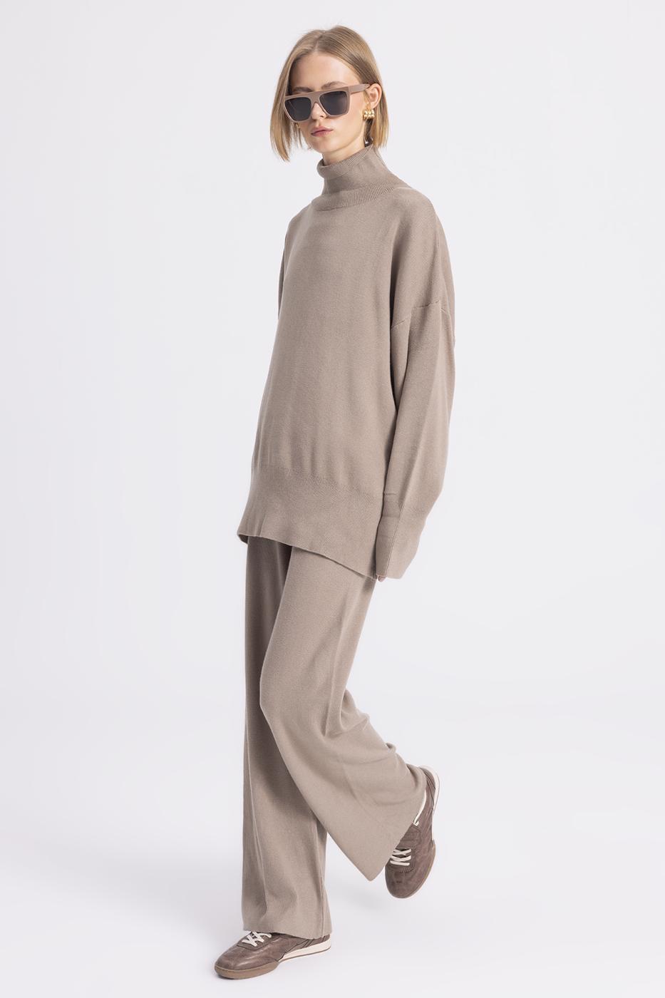 BSL Women Wide Leg Knitwear Trousers - Wilrijk