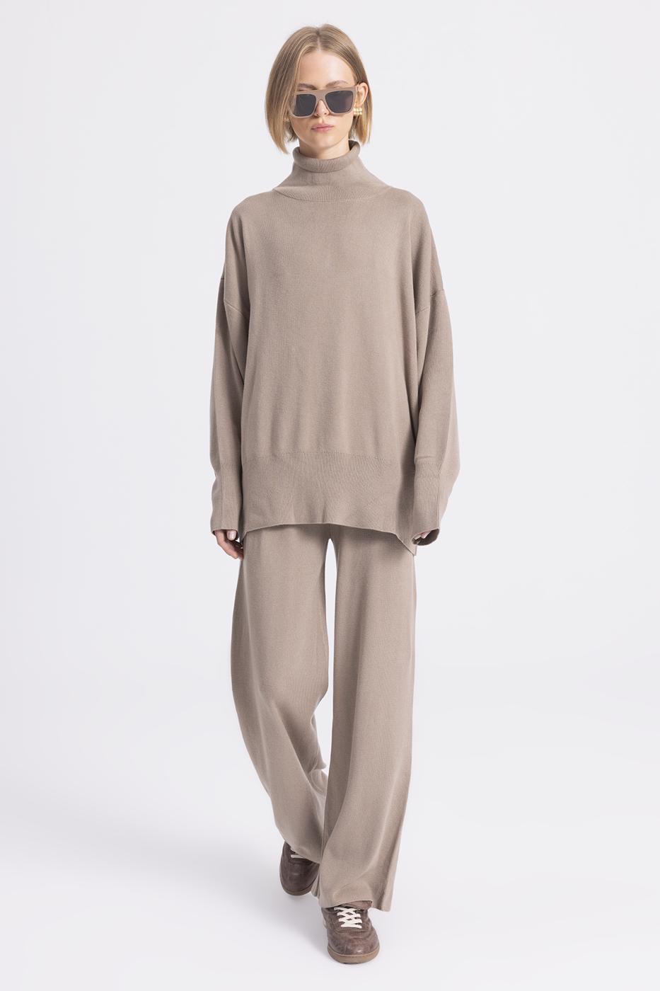 BSL Women Wide Leg Knitwear Trousers - Wilrijk