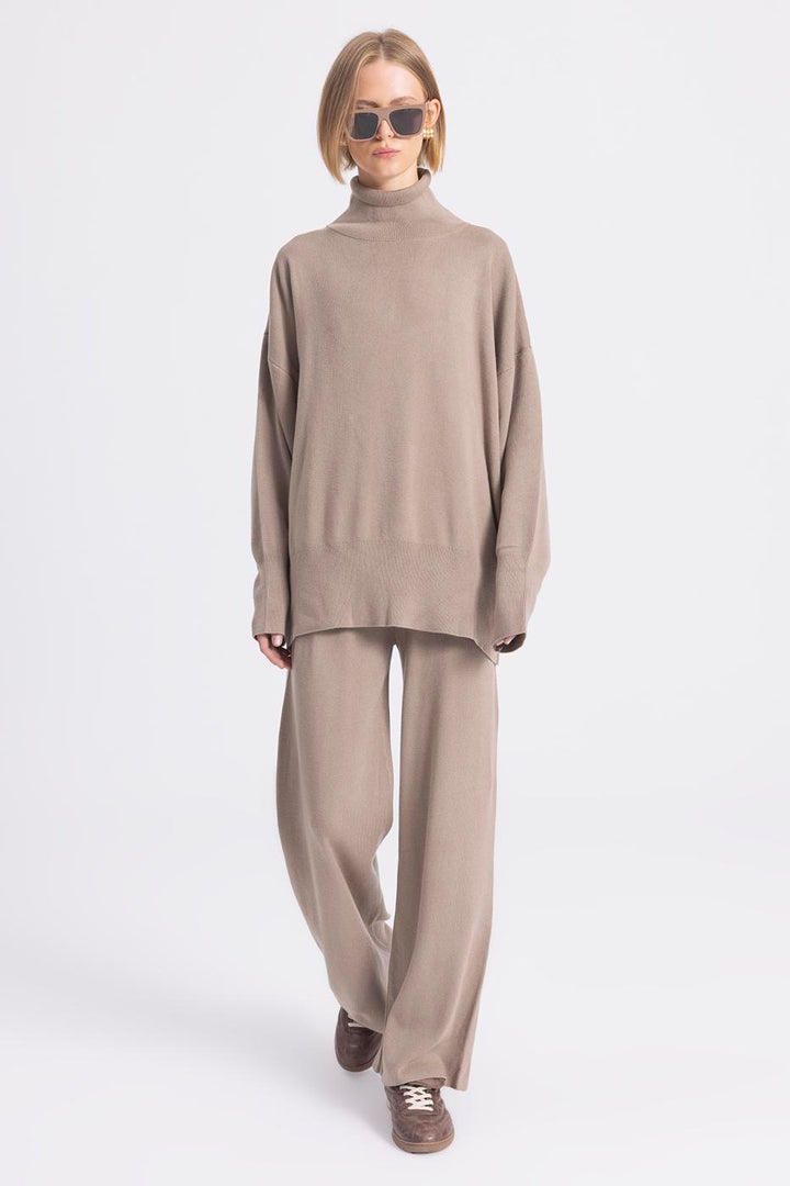 BSL Women Wide Leg Knitwear Trousers - Wilrijk