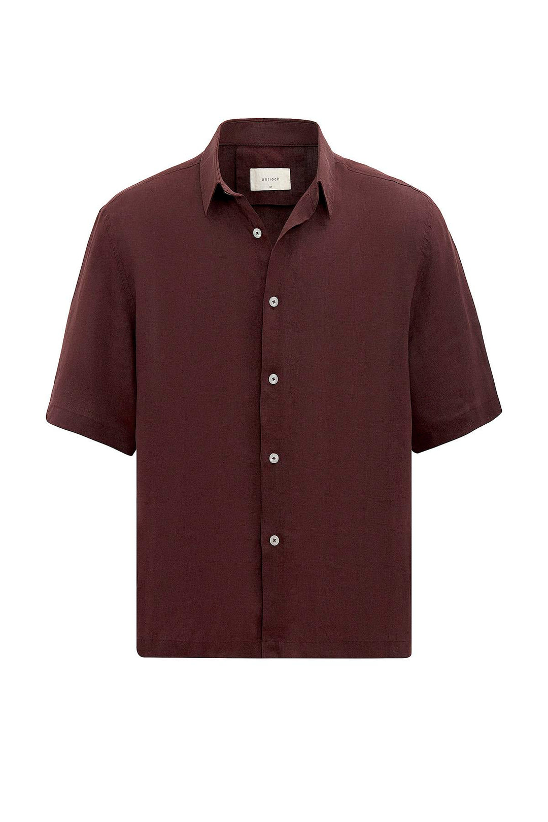 ANT Antioch Bordeaux 100% Linen Relaxed Fit Men's Shirt - Mayagüez
