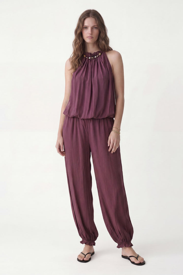 ANT Antioch Bordo 100% Lyocell Bluz Pantolon Takım - Mount Pleasant