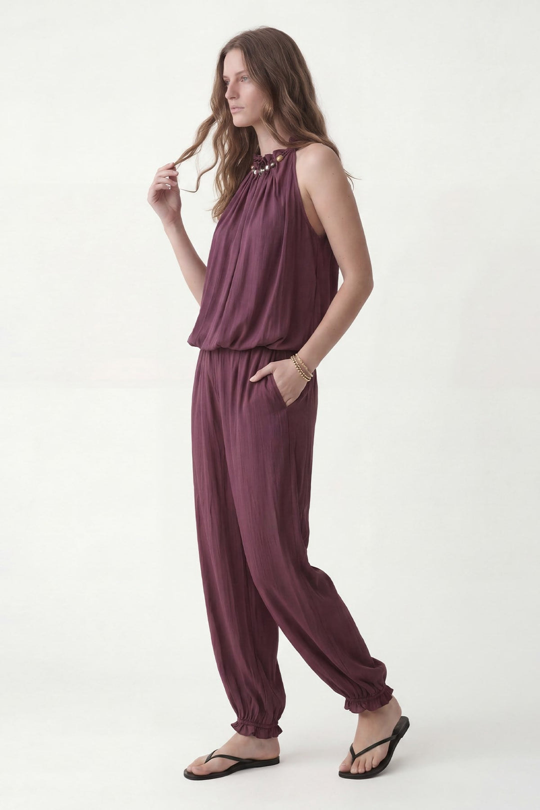 ANT Antioch Bordo 100% Lyocell Bluz Pantolon Takım - Mount Pleasant