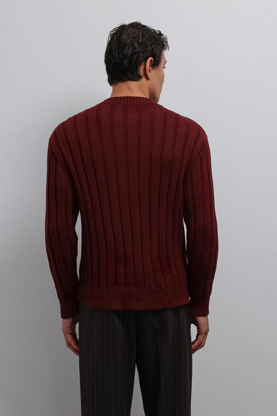 ANT Antioch Bordeaux 100% Cotton Thread Men's Sweater - Aalst