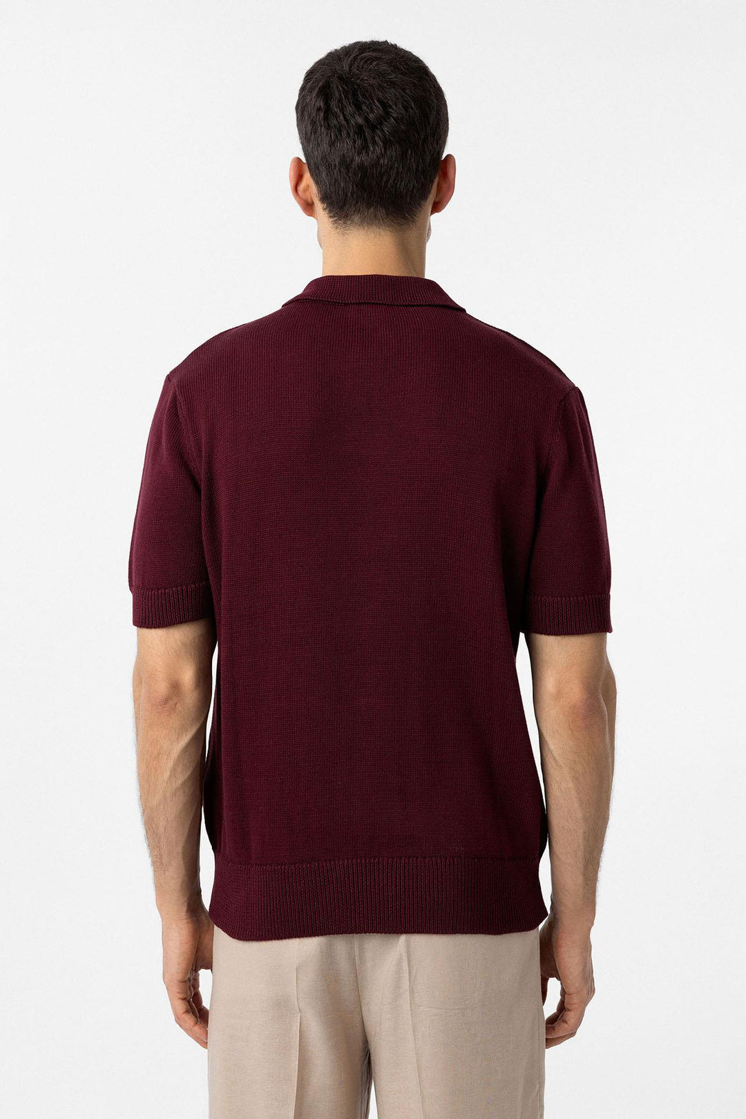 ANT Antioch Bordo 100% Pamuk Polo Yaka Triko T-Shirt - Eagan