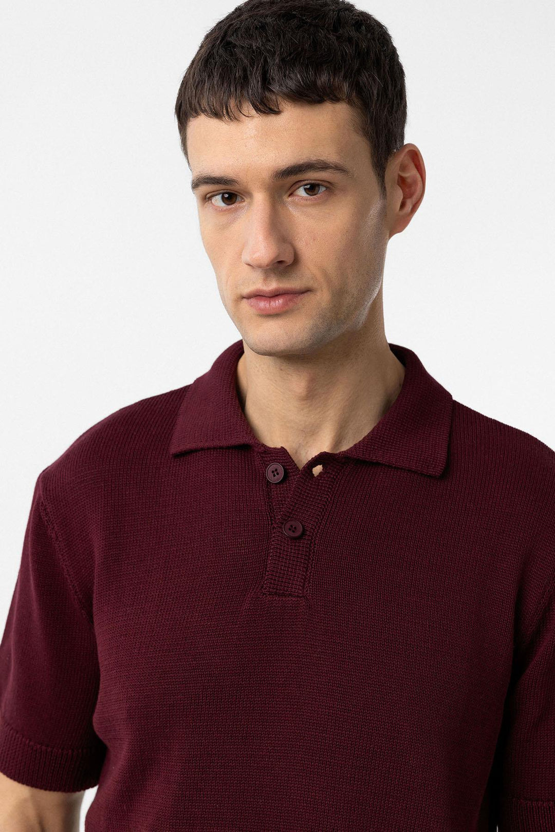 ANT Antioch Bordo 100% Pamuk Polo Yaka Triko T-Shirt - Eagan