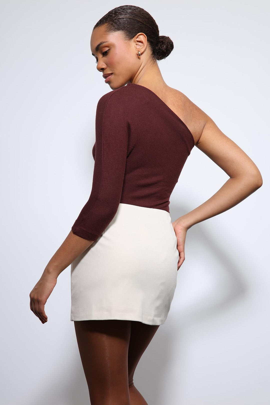 ANT Antioch Bordo Asimetrik Yaka Top - Natick