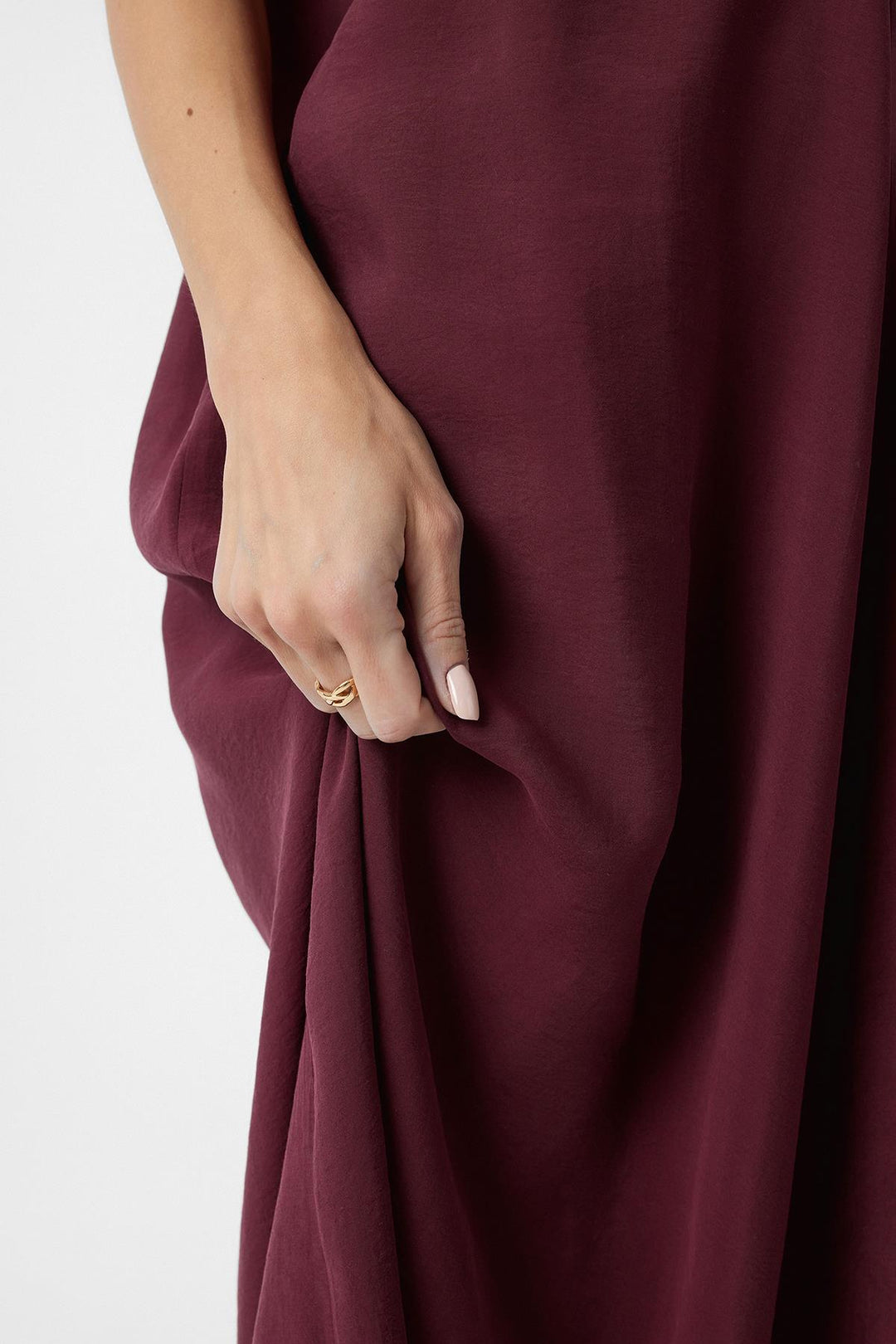 ANT Antioch Burgundy Strappy Modal Long Women's Dress - Campbell