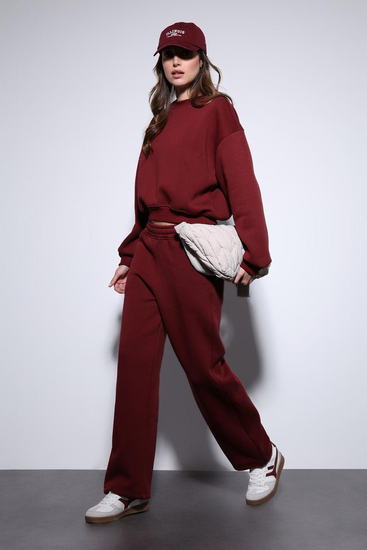 ANT Antioch Bordeaux Basic Adjustable Hem Women's Sweatpants - Oak Creek