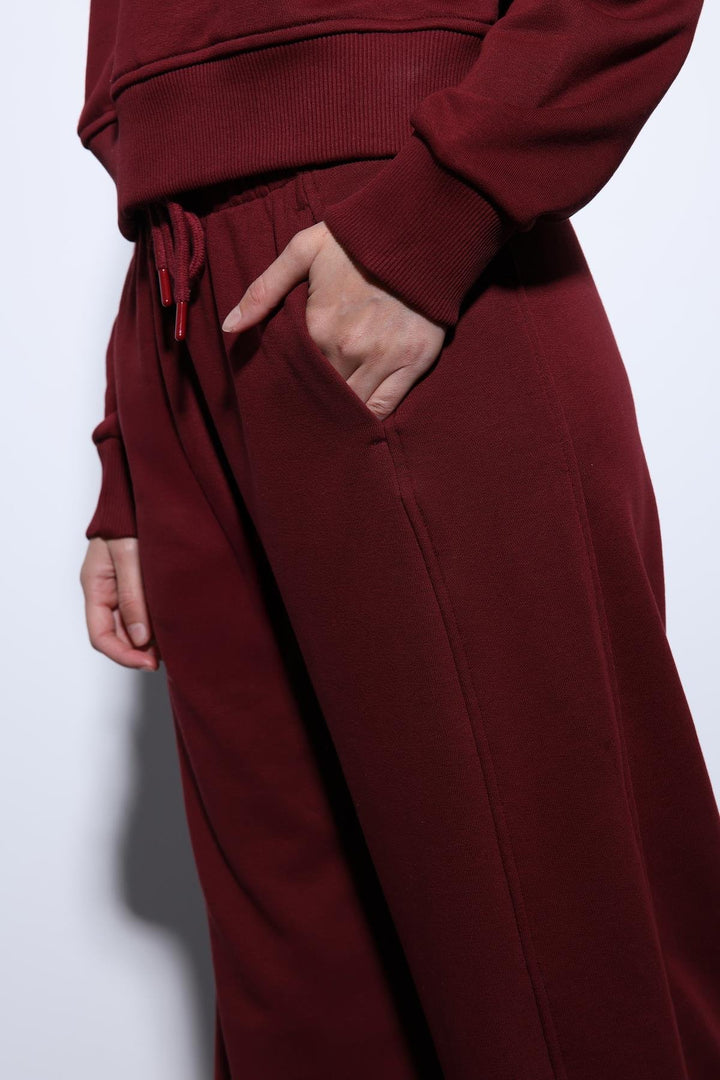 ANT Antioch Bordeaux Basic Straight Leg Women's Sweatpants - Hoorn