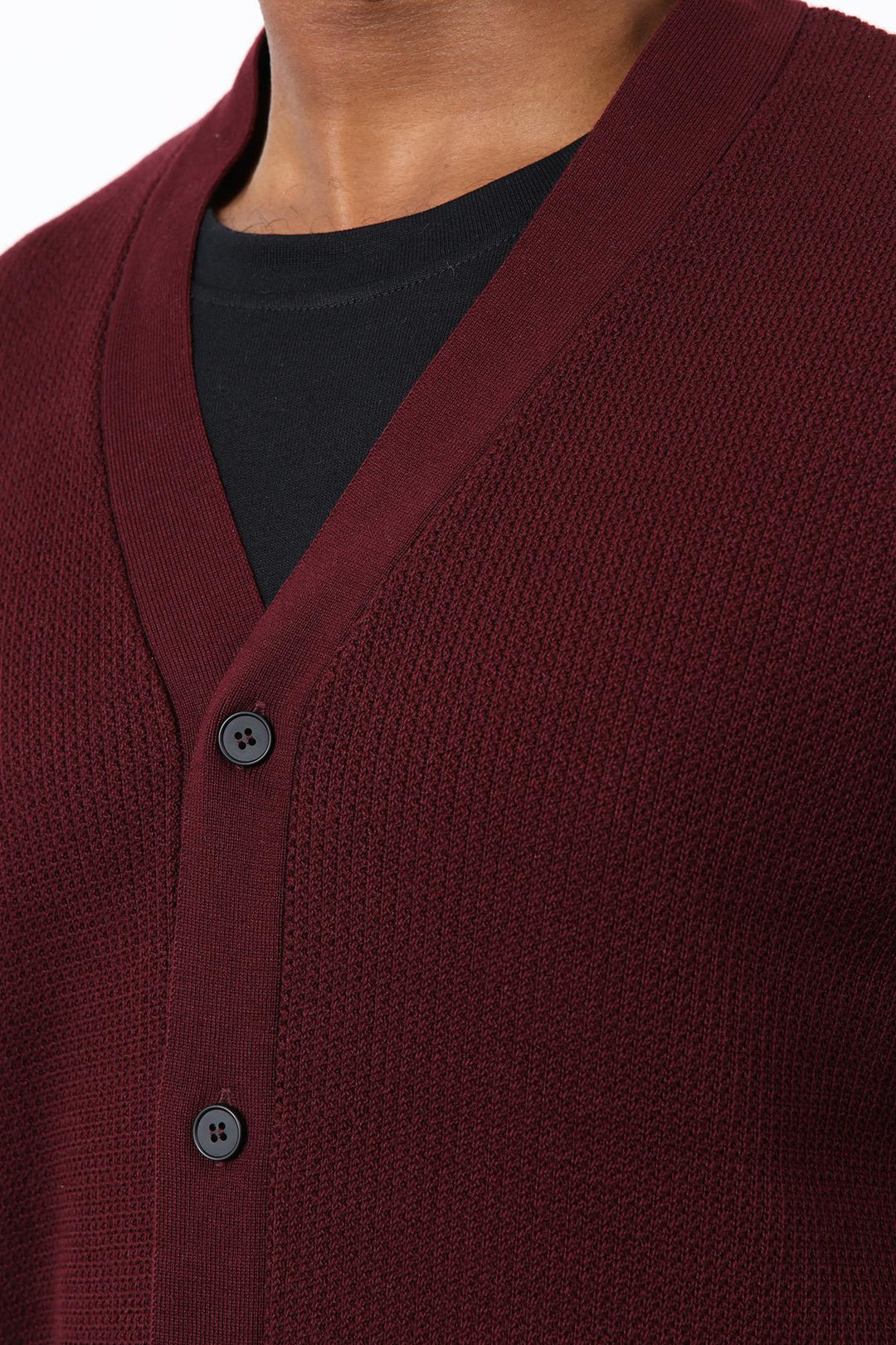 ANT Antioch Bordeaux Basic Men's Cardigan - Kenner