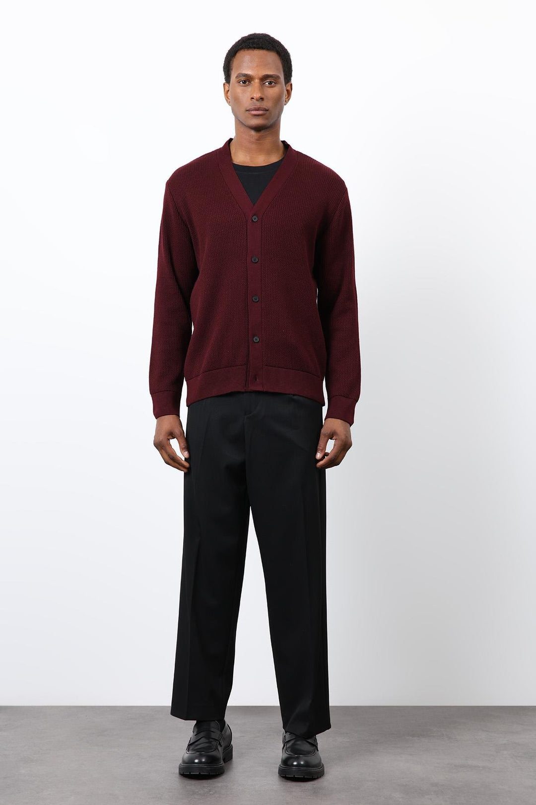 ANT Antioch Bordeaux Basic Men's Cardigan - Kenner