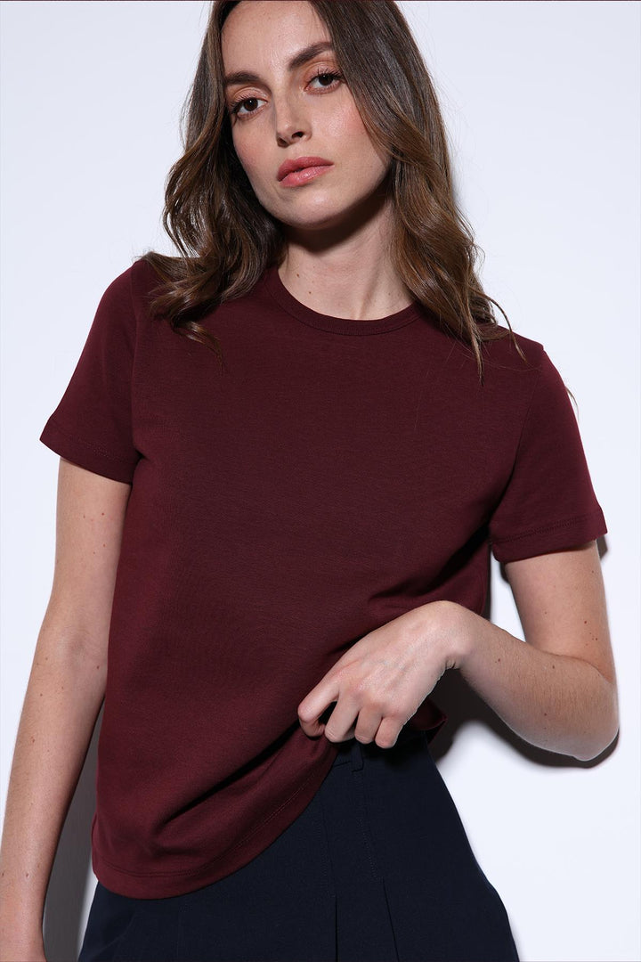 ANT Antioch Bordeaux Basic Women's T-Shirt - Monopoli