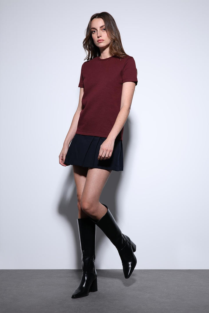 ANT Antioch Bordeaux Basic Women's T-Shirt - Monopoli