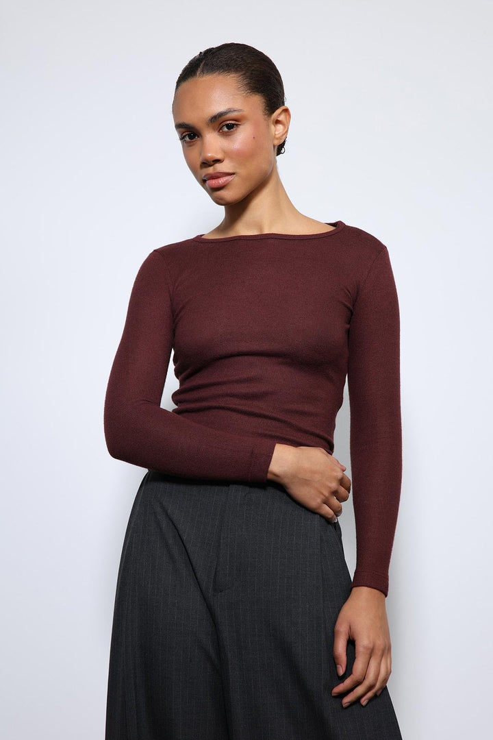ANT Antioch Burgundy Basic Long Sleeve T-Shirt - Erie