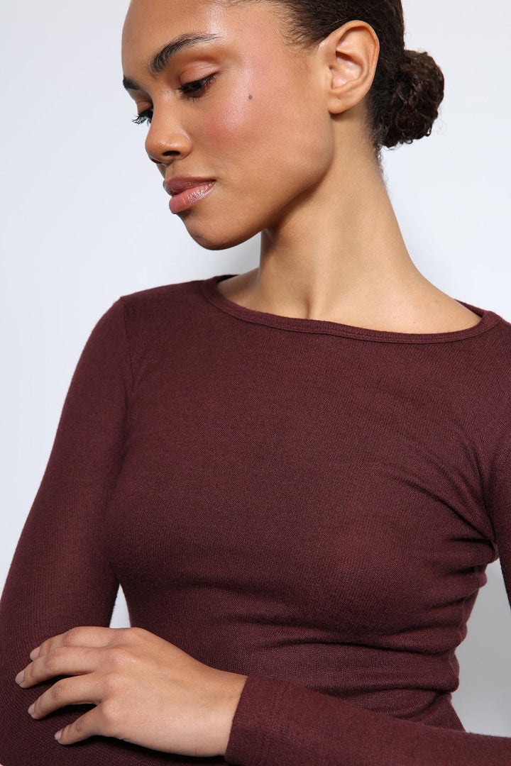 ANT Antioch Burgundy Basic Long Sleeve T-Shirt - Erie