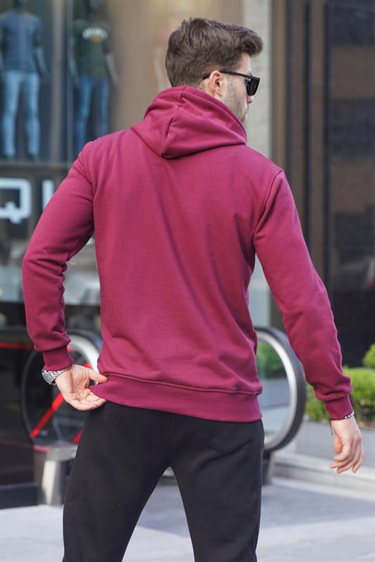 MDX Burgundy Printed Hooded Sweatshirt 6149 - Bünde