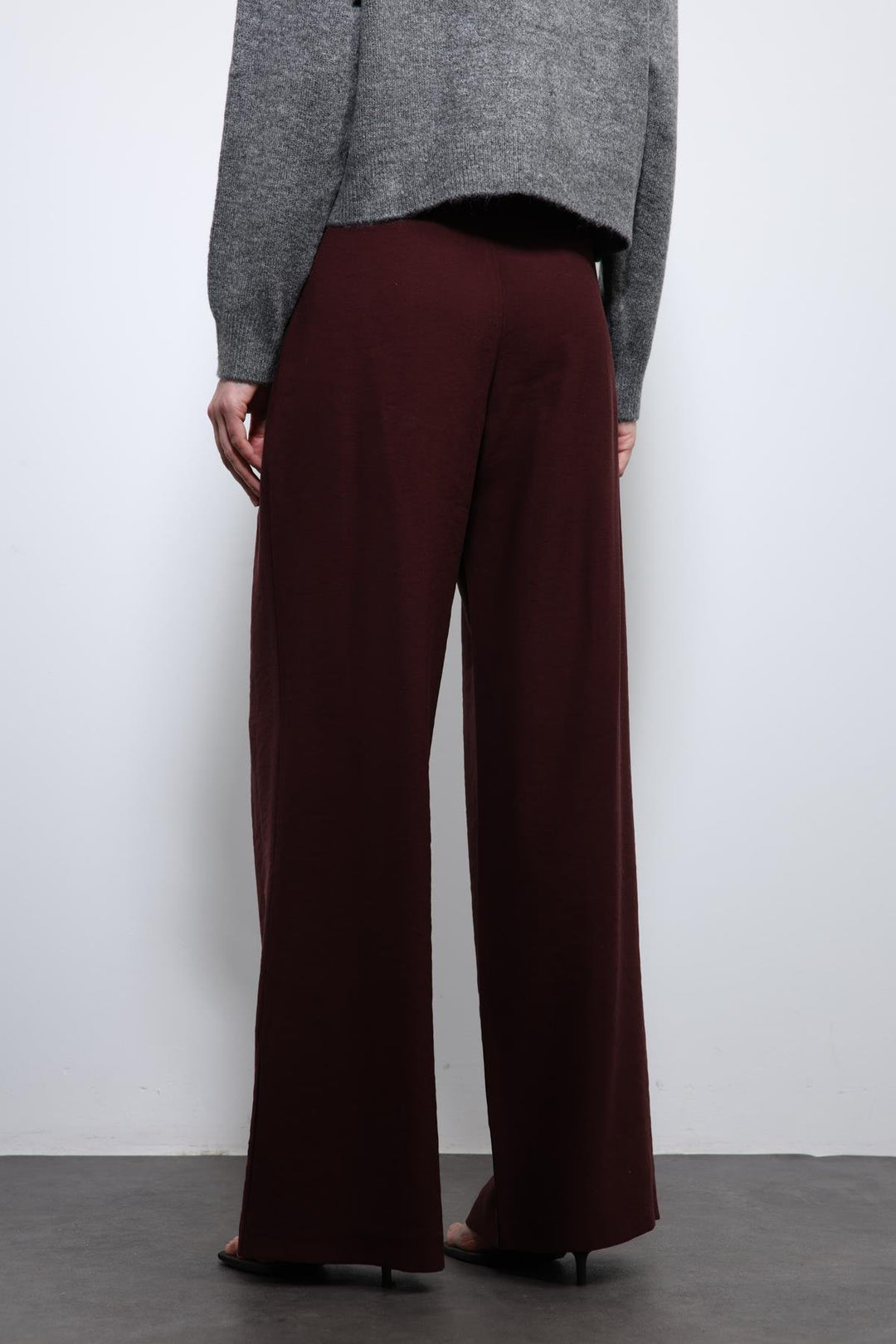 ANT Antioch Burgundy Elastic Waist Pleated Women's Pants - Orsha
