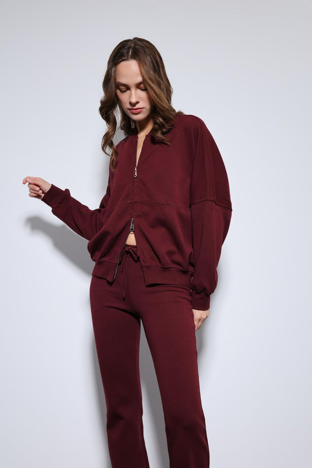 ANT Antioch Burgundy Bomber Jacket and Spanish Hem Tracksuit - Champigny-sur-Marne