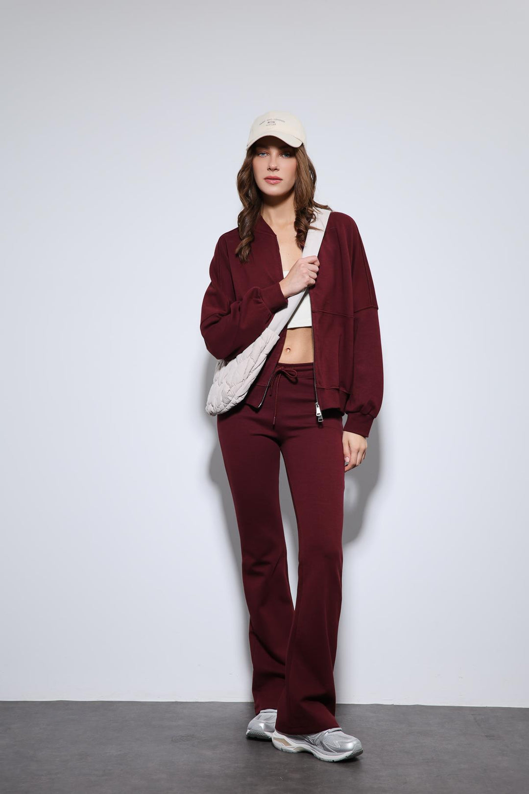 ANT Antioch Burgundy Bomber Jacket and Spanish Hem Tracksuit - Champigny-sur-Marne