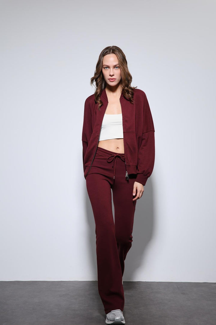 ANT Antioch Burgundy Bomber Jacket and Spanish Hem Tracksuit - Champigny-sur-Marne