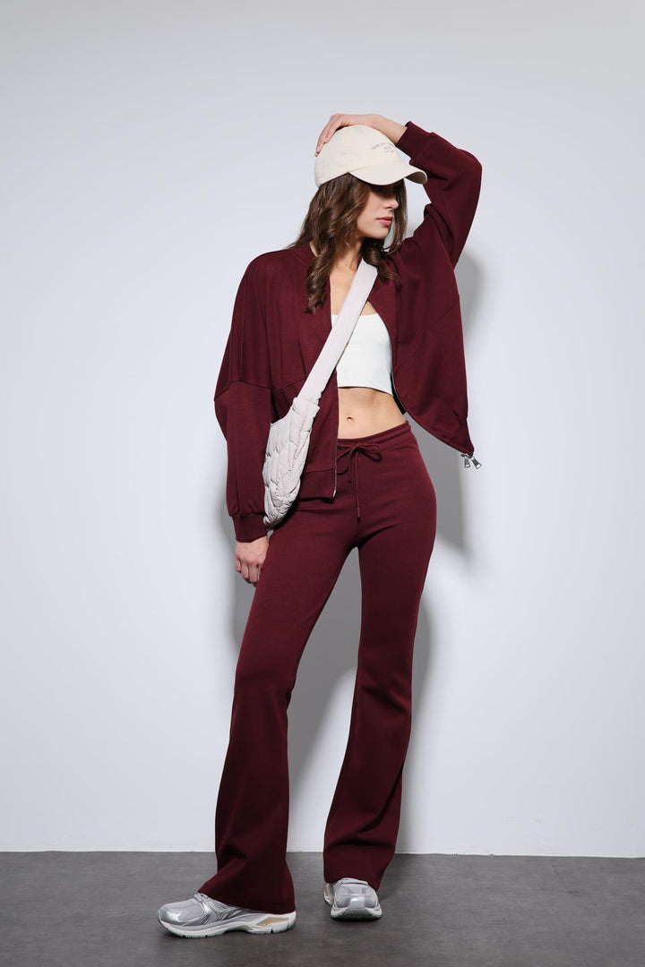 ANT Antioch Burgundy Bomber Jacket and Spanish Hem Tracksuit - Champigny-sur-Marne