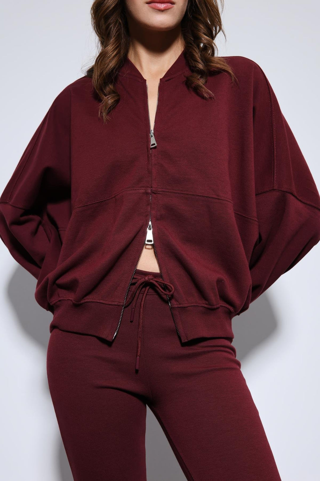 ANT Antioch Burgundy Bomber Jacket and Spanish Hem Tracksuit - Champigny-sur-Marne