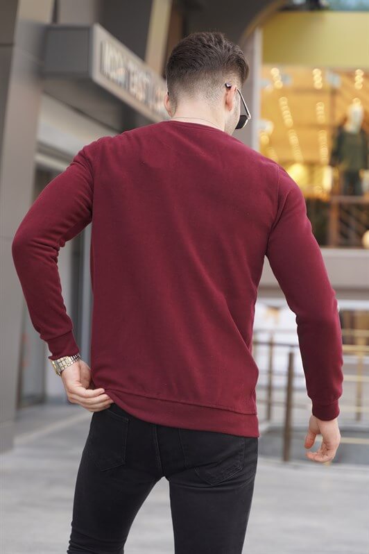 MDX Burgundy Striped Turtleneck Sweater 5961 - Montpellier