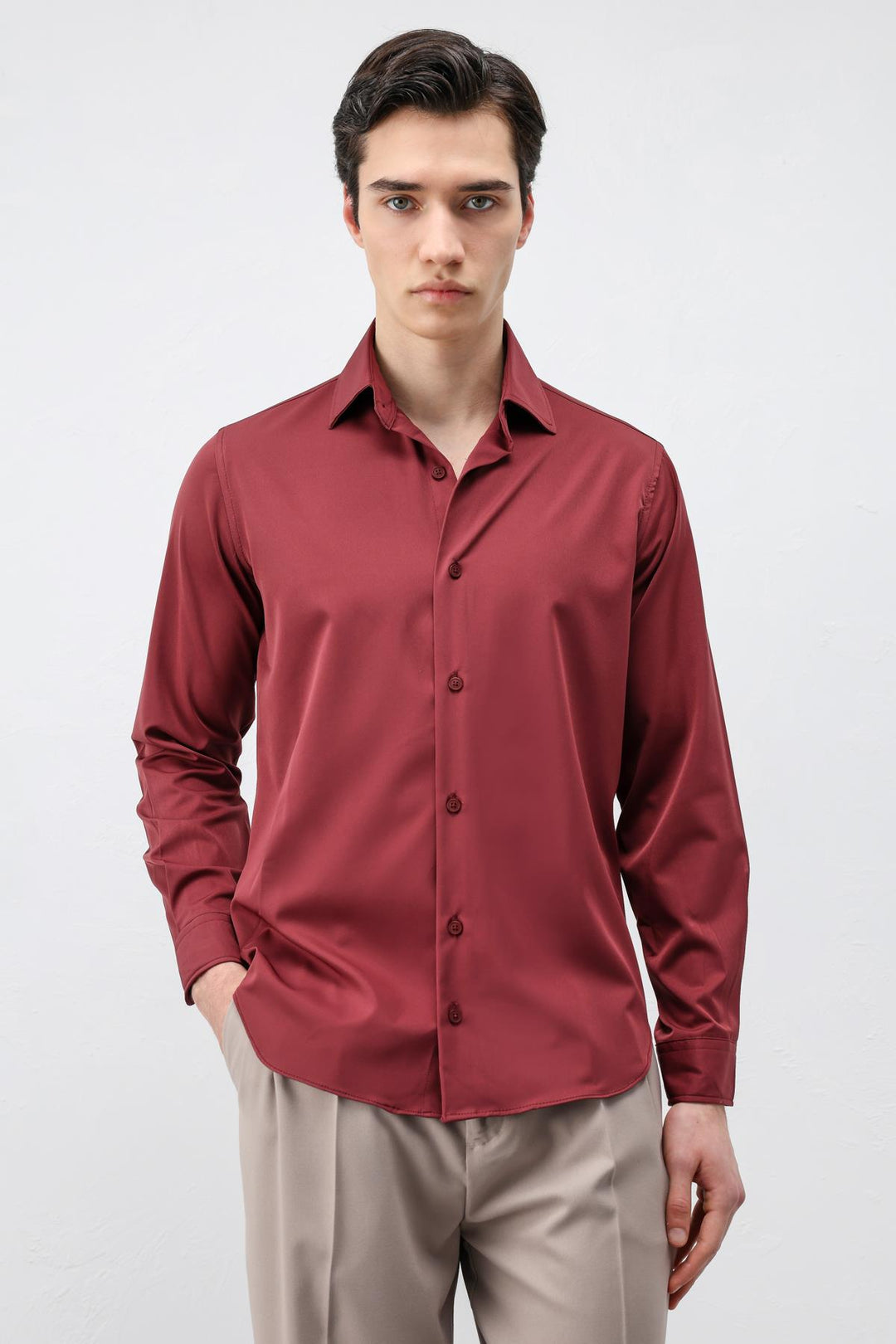 ANT Antioch Bordo Comfort Slim Erkek Gömlek - Torrance