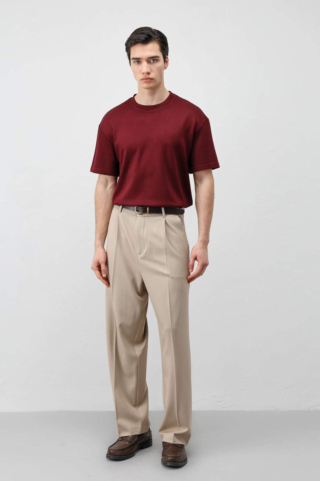 ANT Antioch Bordo Crop Fit Erkek T-Shirt - Fort Pierce