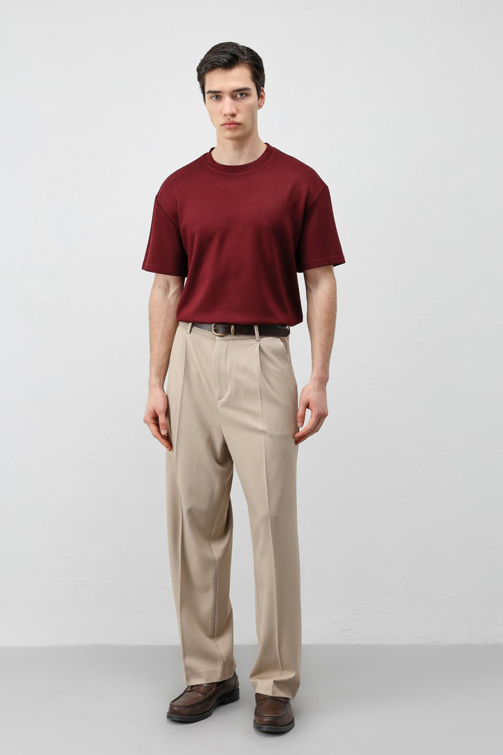 ANT Antioch Bordo Crop Fit Erkek T-Shirt - Fort Pierce