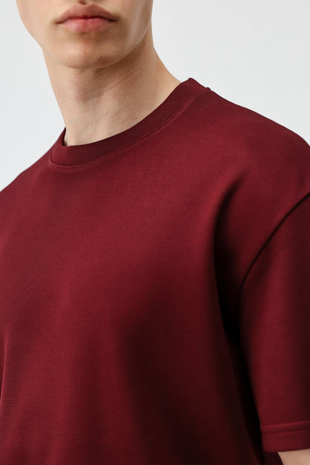 ANT Antioch Bordo Crop Fit Erkek T-Shirt - Fort Pierce