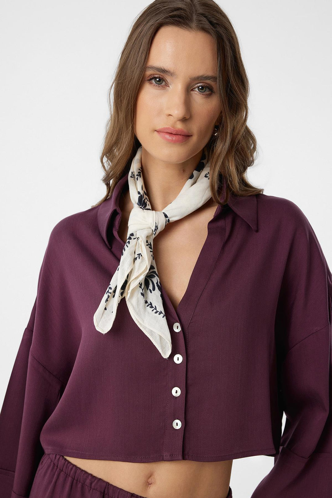 ANT Antioch Bordeaux Crop Women's Shirt - Bathurst