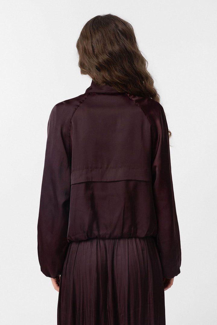 ANT Antioch Burgundy Slim Fit Women's Bomber Jacket - Leesburg
